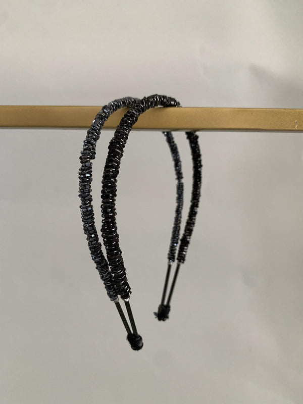 Black and Grey Headband - AJA CREATION 