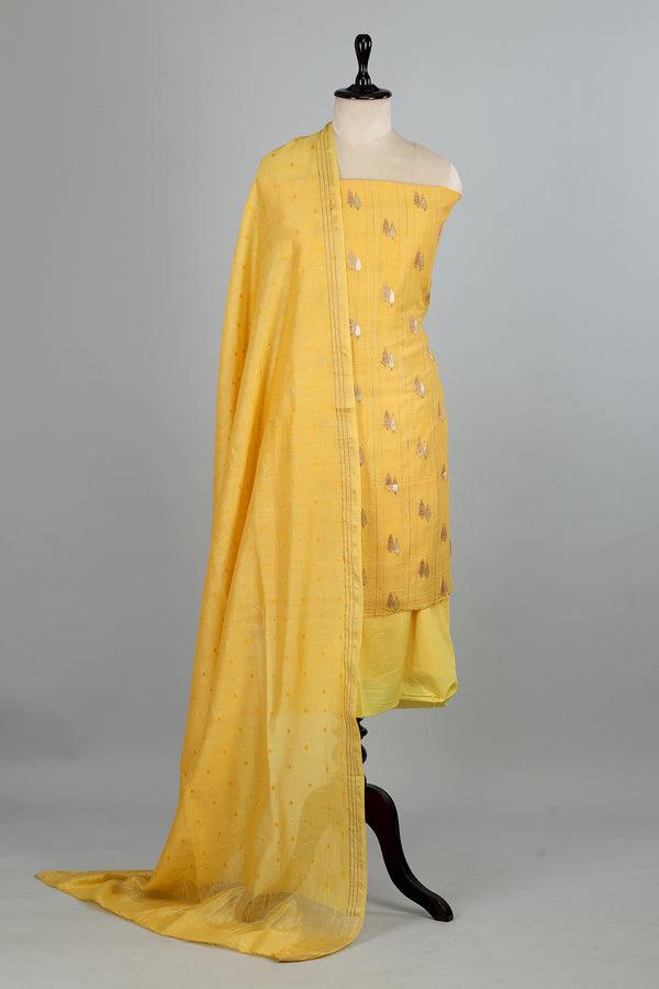 Dark Yellow Unstitched Dress Suit - AJA CREATION 165