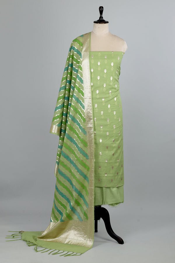 Green Unstitched Dress Suit - AJA CREATION 72RR