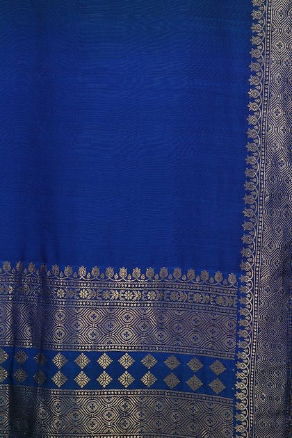 Handwoven Blue Shaded Dupatta - AJA CREATION 73