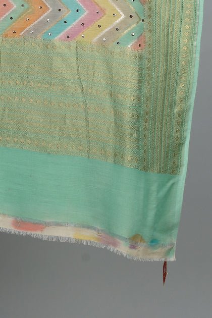 Handwoven Multi Colour Dupatta - AJA CREATION 128