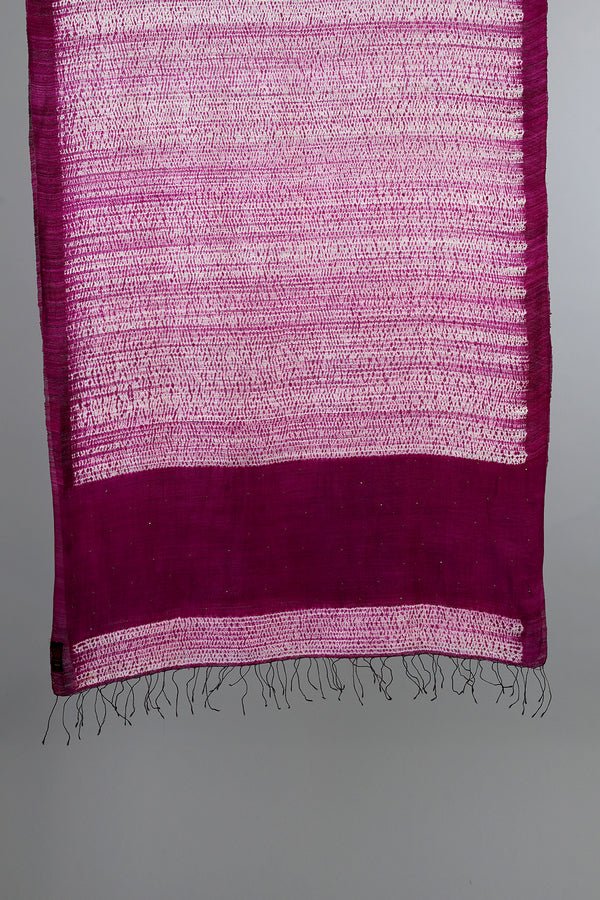 Handwoven Purple Dupatta - AJA CREATION 