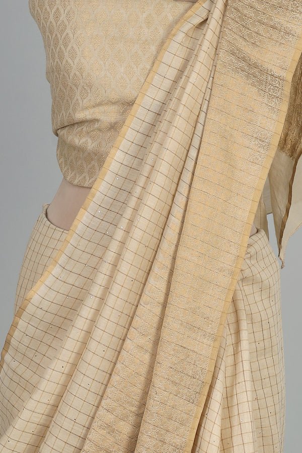 Handwoven White Dyeable Saree - AJA CREATION 248