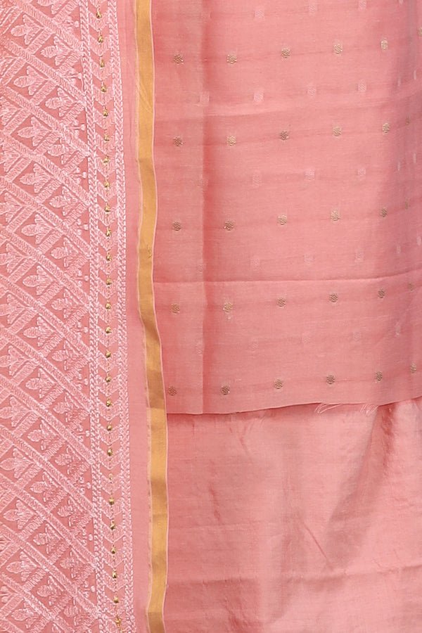 Light Pink Unstitched Dress Suit - AJA CREATION 146