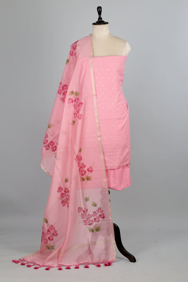 Light Pink Unstitched Dress Suit - AJA CREATION 70