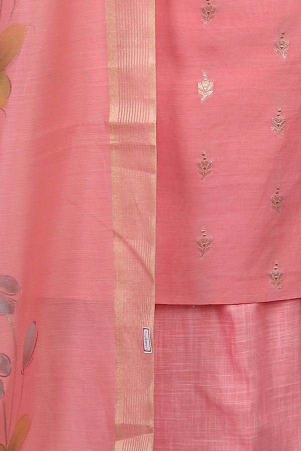 Light Pink Unstitched Dress Suit - AJA CREATION 74