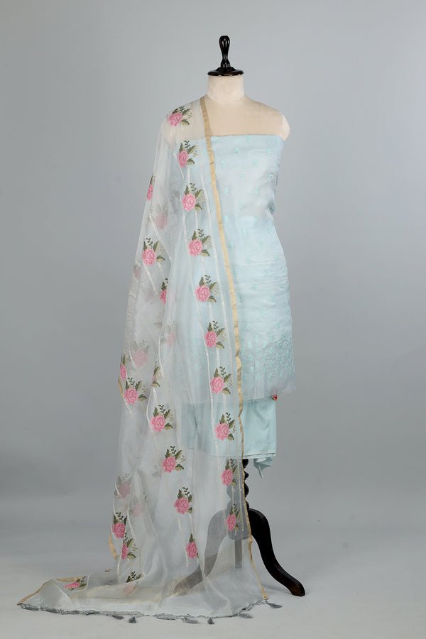 Light Sky Unstitched Dress Suit - AJA CREATION 229DS