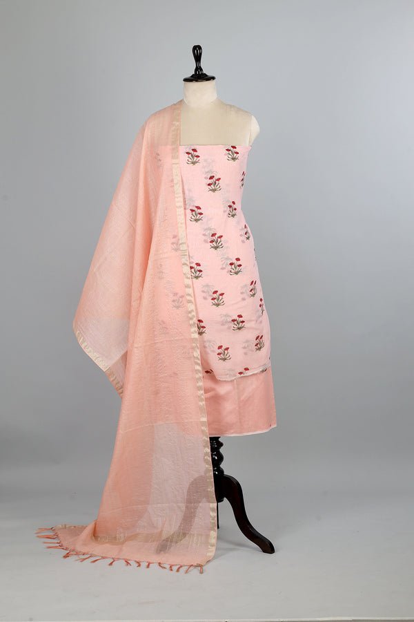 Peach Unstitched Dress Suit - AJA CREATION 51DS