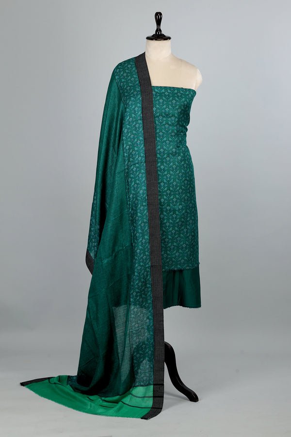 Rama Green Unstitched Dress Suit - AJA CREATION 198DS