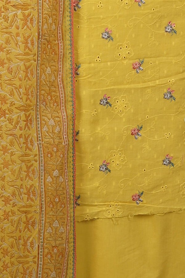 Yellow Unstitched Dress Suit - AJA CREATION 154