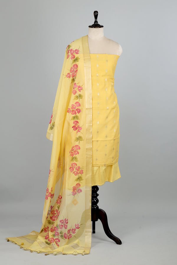 Yellow Unstitched Dress Suit - AJA CREATION 67-R201